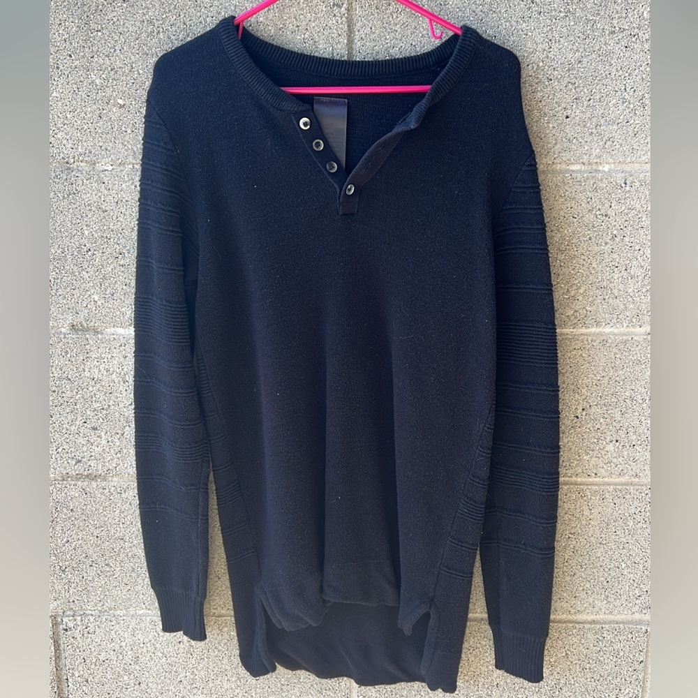 MENS X-LARGE “FADED GLORY” BLACK PULLOVER SWEATER